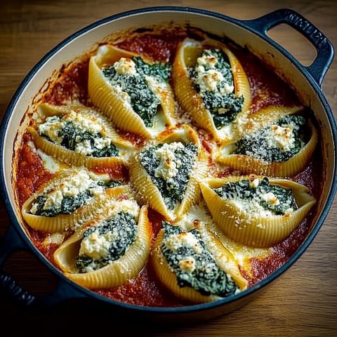 Spinach and Ricotta Stuffed Shells Recipe